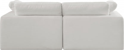 Meridian Furniture Comfy Linen Textured Fabric Sectional