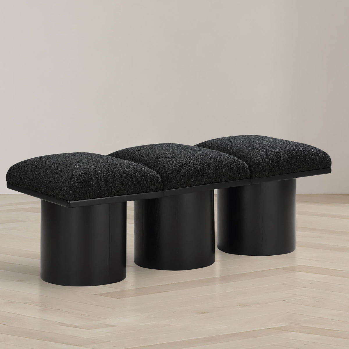 Pavilion - 3 Piece Modular Bench With Black Base