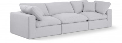 Meridian Furniture Comfy Linen Textured Fabric Sectional