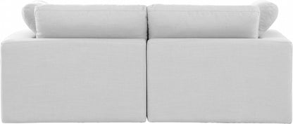 Meridian Furniture Comfy Linen Textured Fabric Sectional