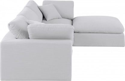 Meridian Furniture Comfy Linen Textured Fabric Sectional