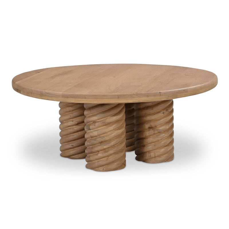 Treccia - Round Coffee Table - Oak