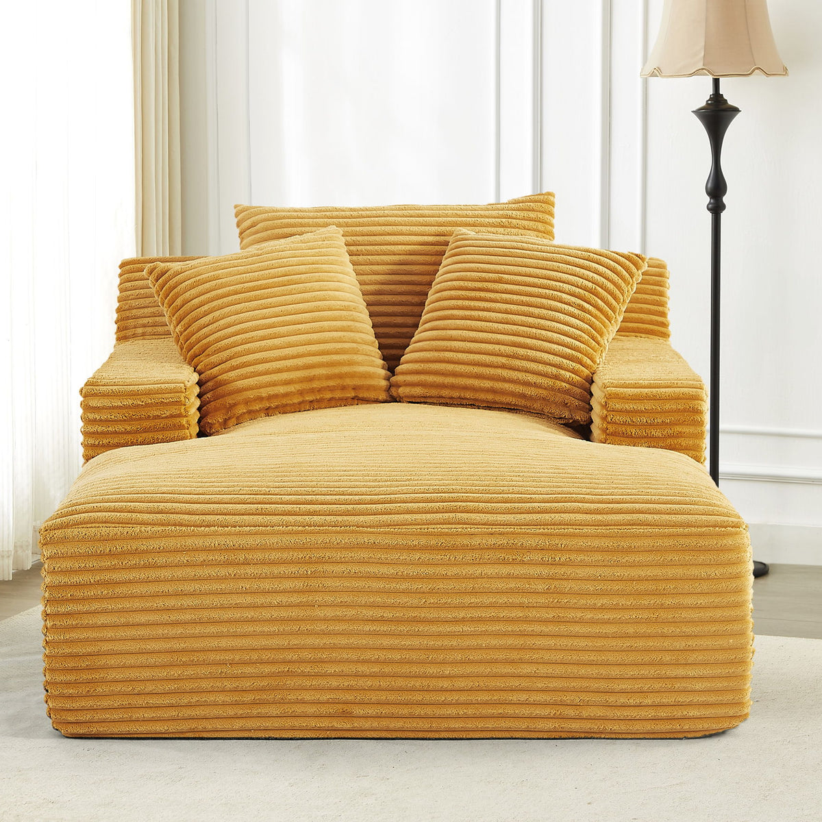 Cloudline - Oversized Chaise Lounge, Modern Comfy Couch With Full Foam Cushioning, Cozy Sleeper Sofabed