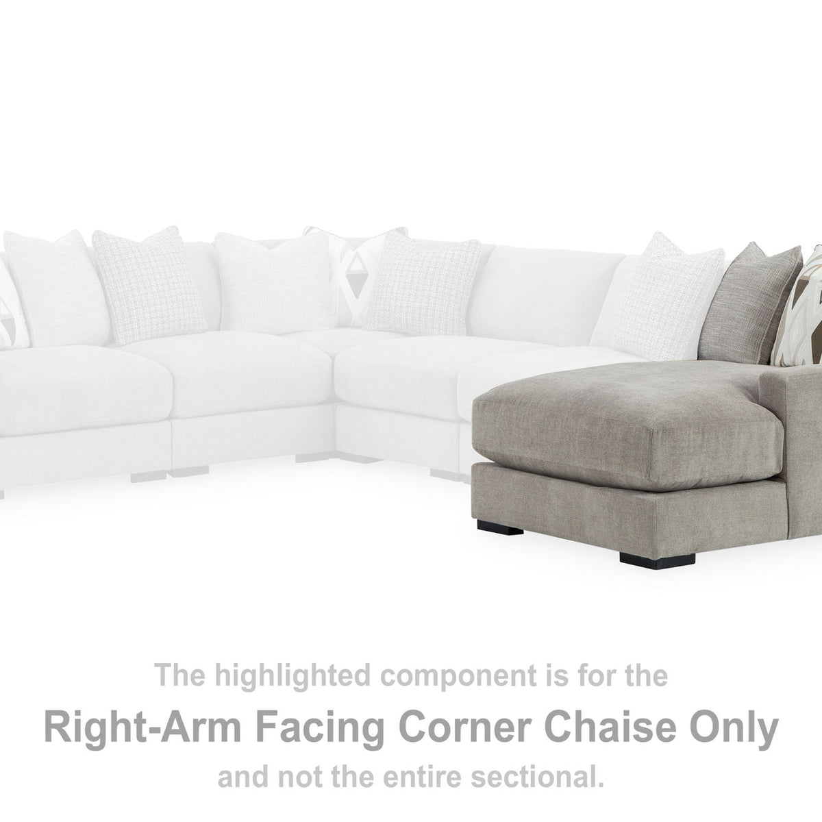 Aslan Court - Raf Corner Chaise - Pebble