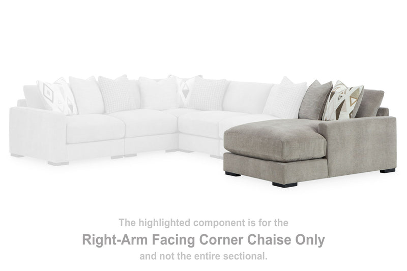 Aslan Court - Raf Corner Chaise - Pebble
