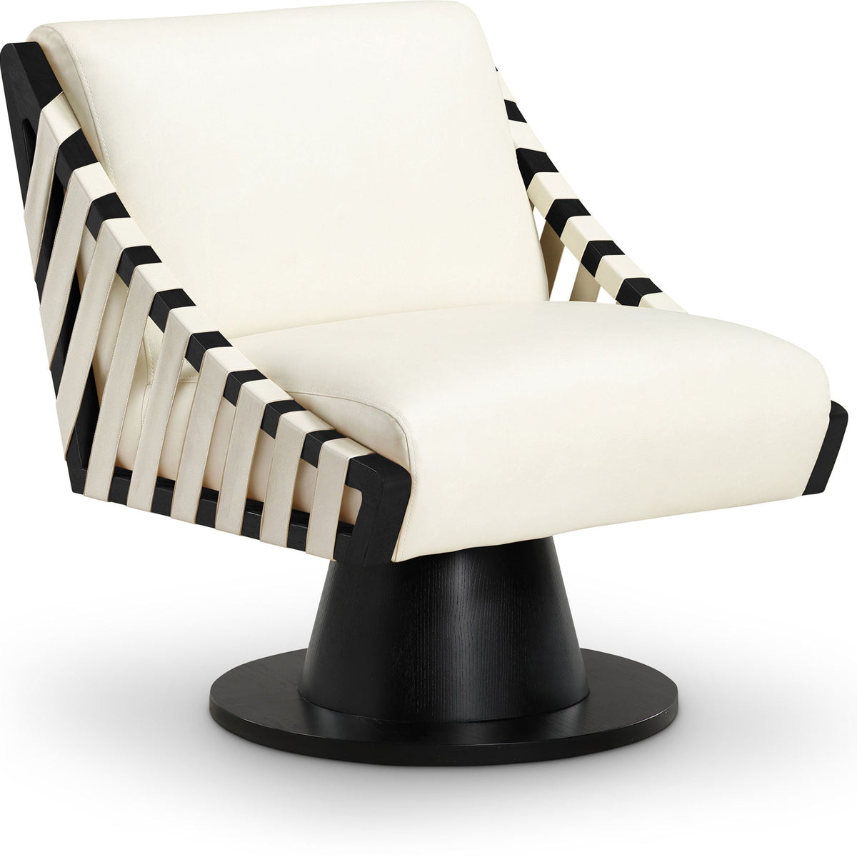 Millwin - Swivel Accent Chair With Black Base