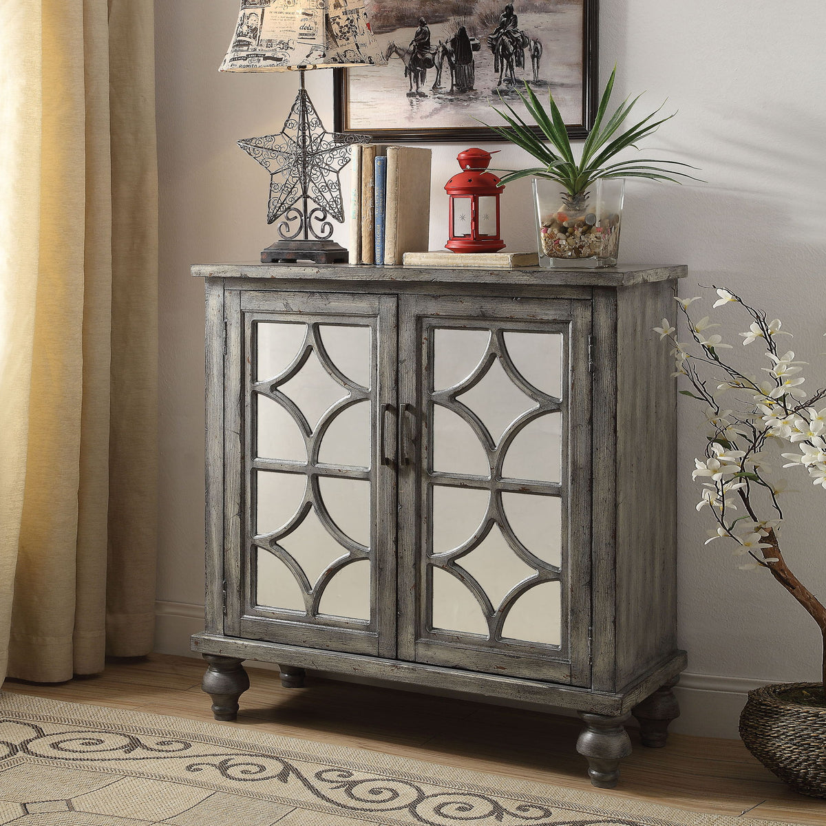 Velika - Weathered Console Table - Gray