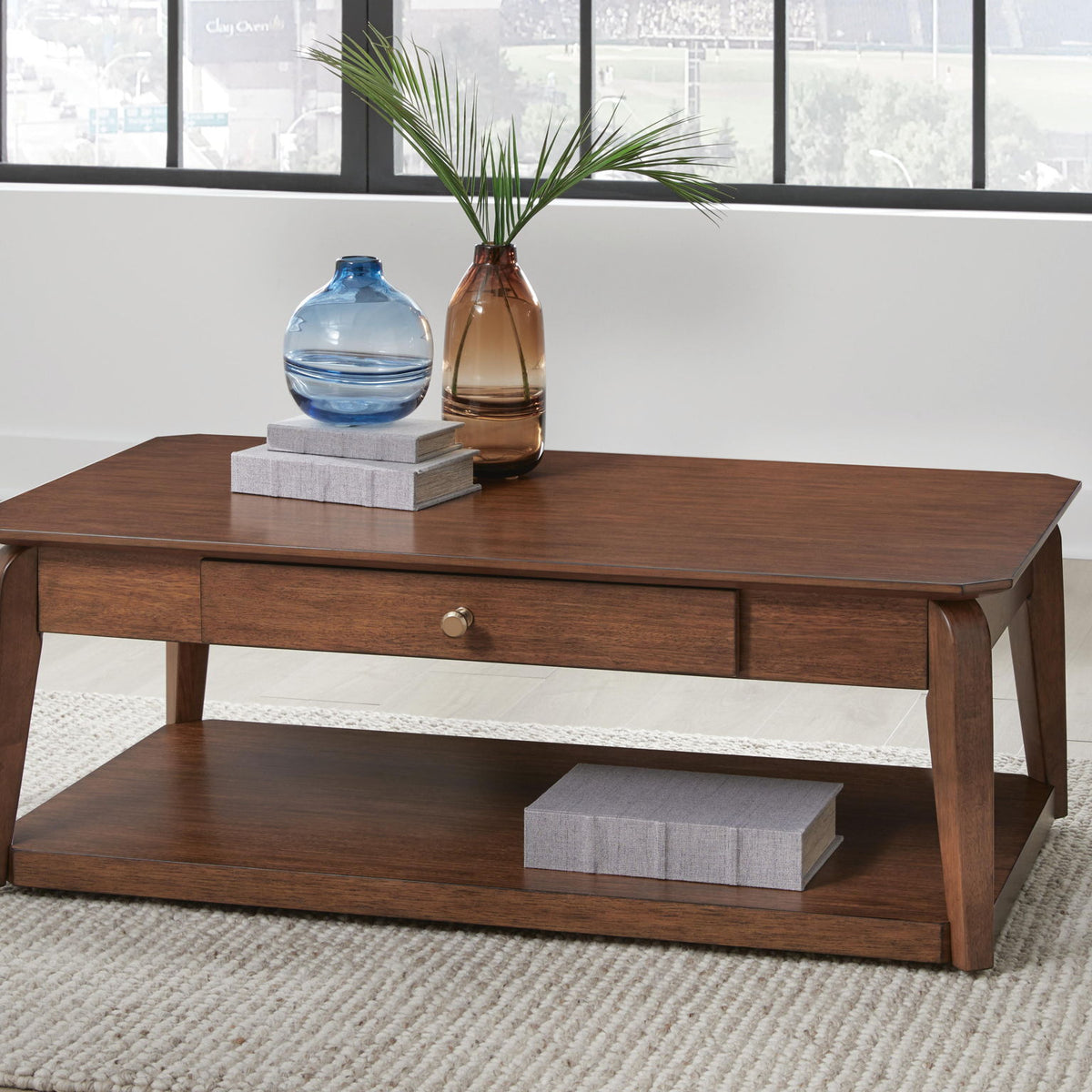 Trenmour - Rectangular Cocktail Table - Medium Brown