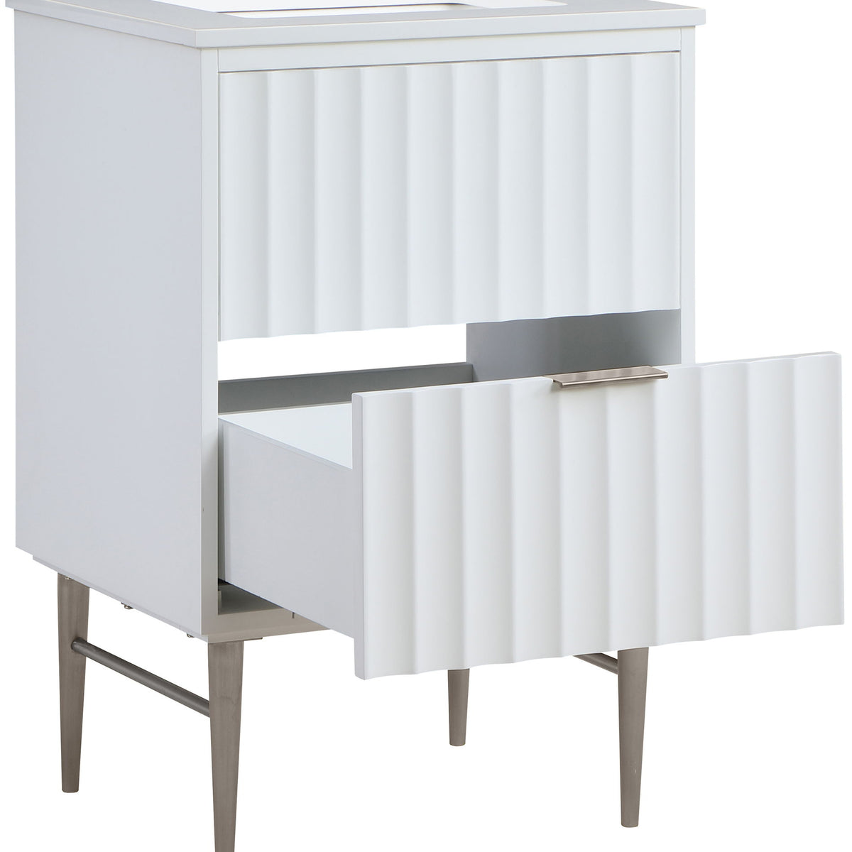 Modernist - Bathroom Vanity With Chrome Legs