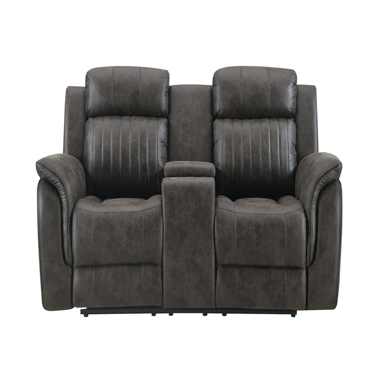 Steban - Console Reclining Loveseat - Gray