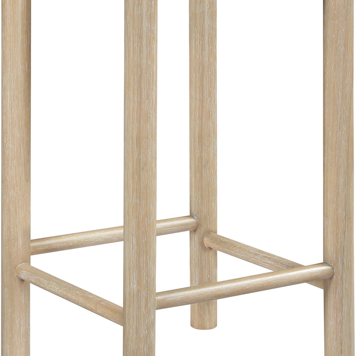 Entwine - Vegan Leather Upholstered Backless Counter Stool - Painted Natural