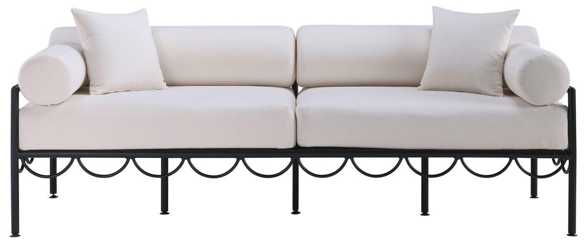 Portofino - Resilient Water Repellent Fabric 85.75" Upholstered Outdoor Patio Sofa