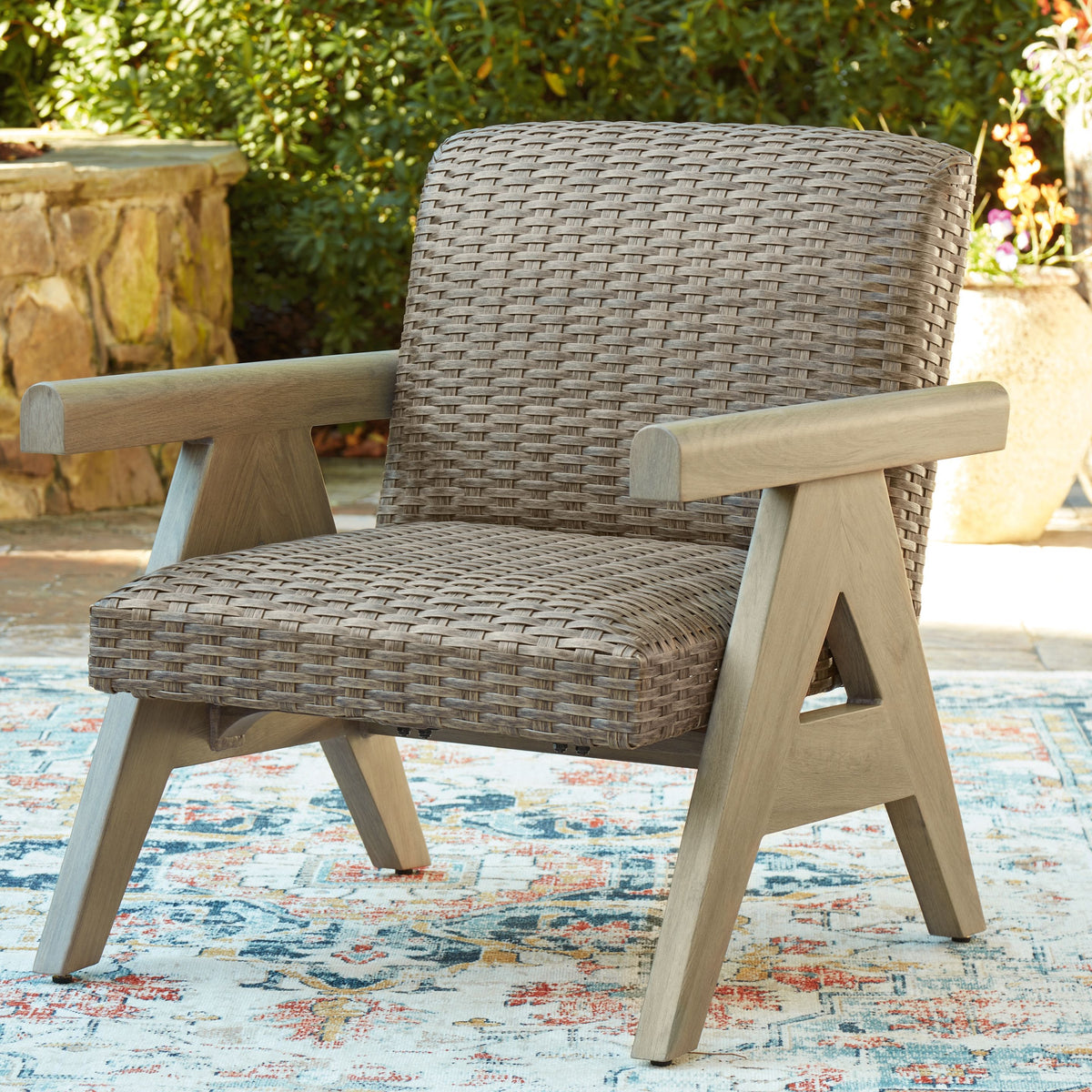 Cliff Trails - Beige - Rocking Lounge Chair