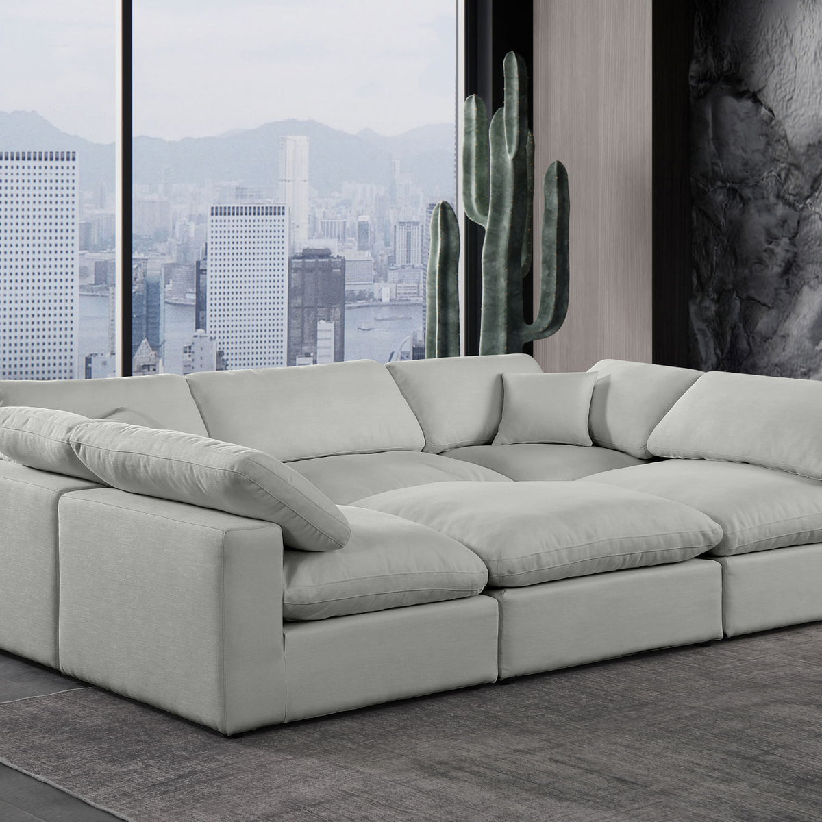 Comfy - 6 Piece Linen Sectional