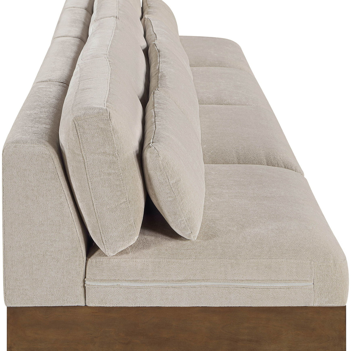 Turin - Chenille Fabric Upholstered Modular Sectional - Taupe