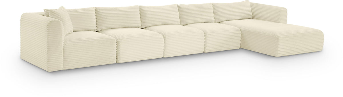 Shaggy - 5 Piece Modular Sectional With Chaise