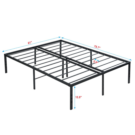 Heavy Duty Metal Bed Frame With Quiet Support