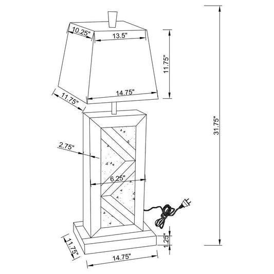 Carmen - Table Lamp Shade, Box 2 of 2 - White