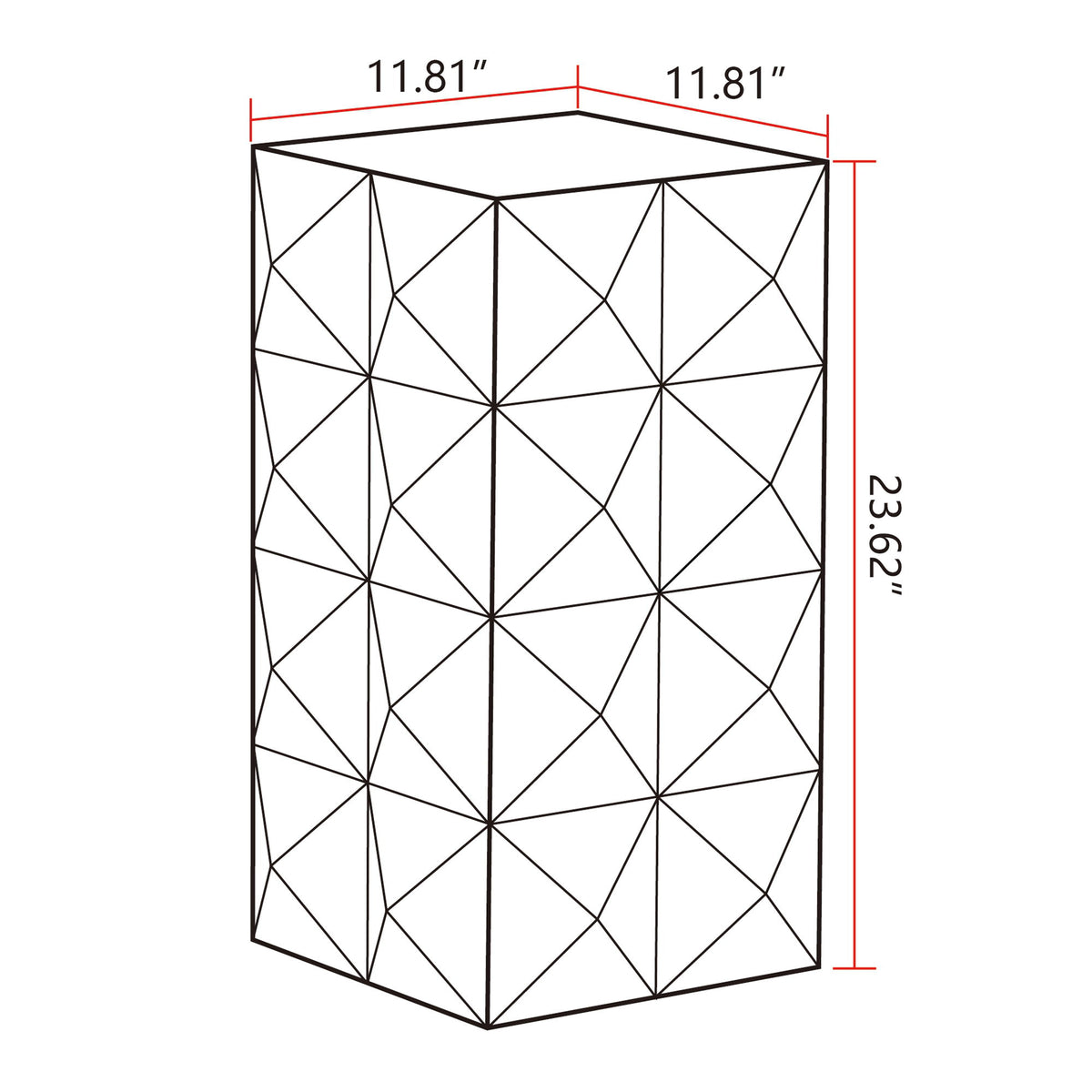 Side Table With 3D Embossed Pattern Design