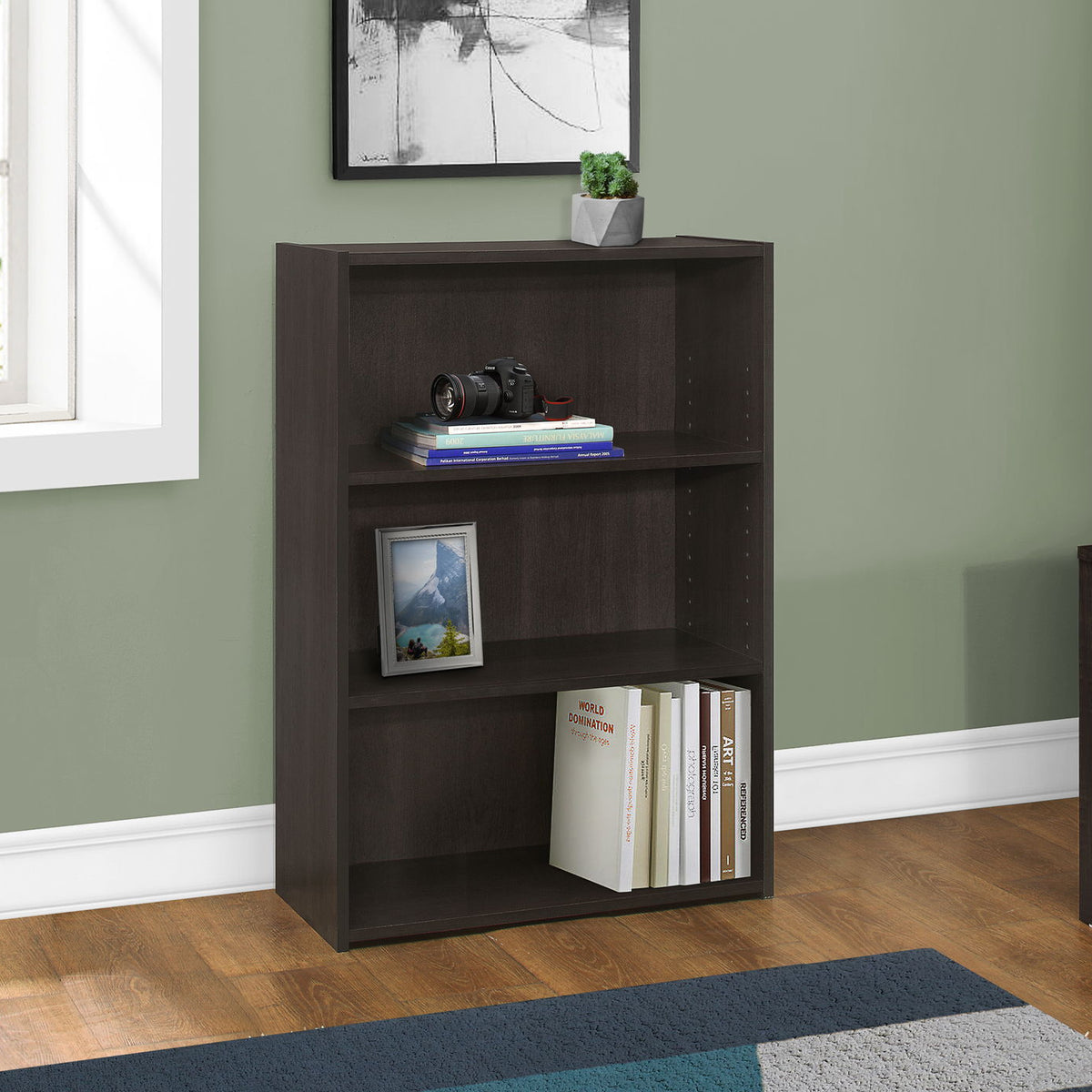 Bookshelf, Bookcase, 4 Tier, For Office, Transitional