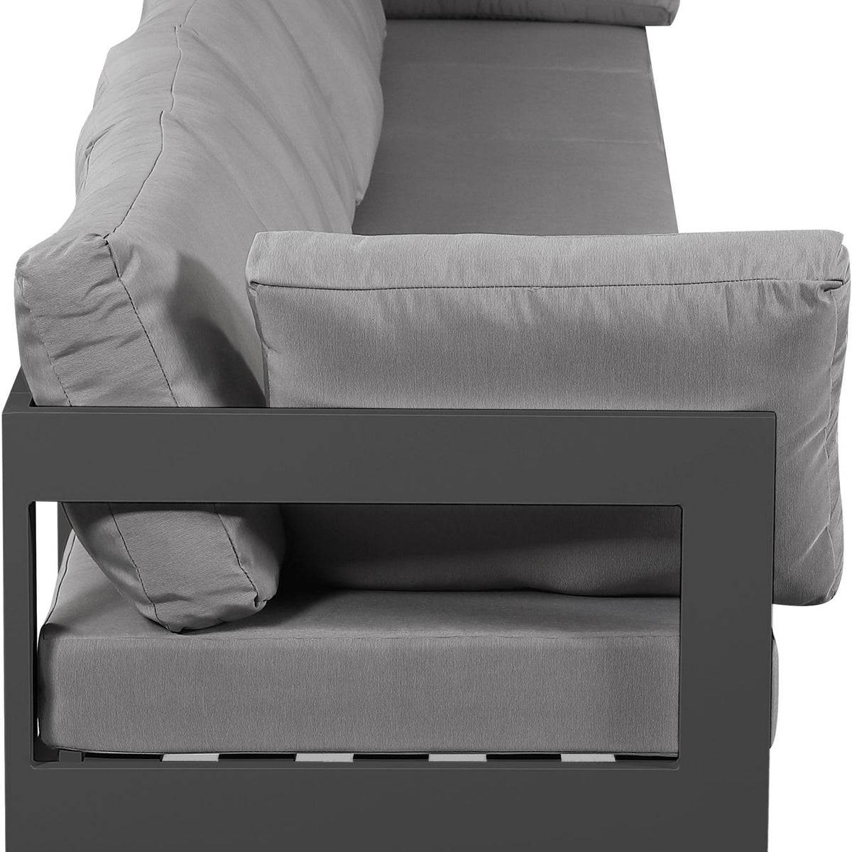 Nizuc - Outdoor Patio 6 Seat Modular Sofa With Gray Frame