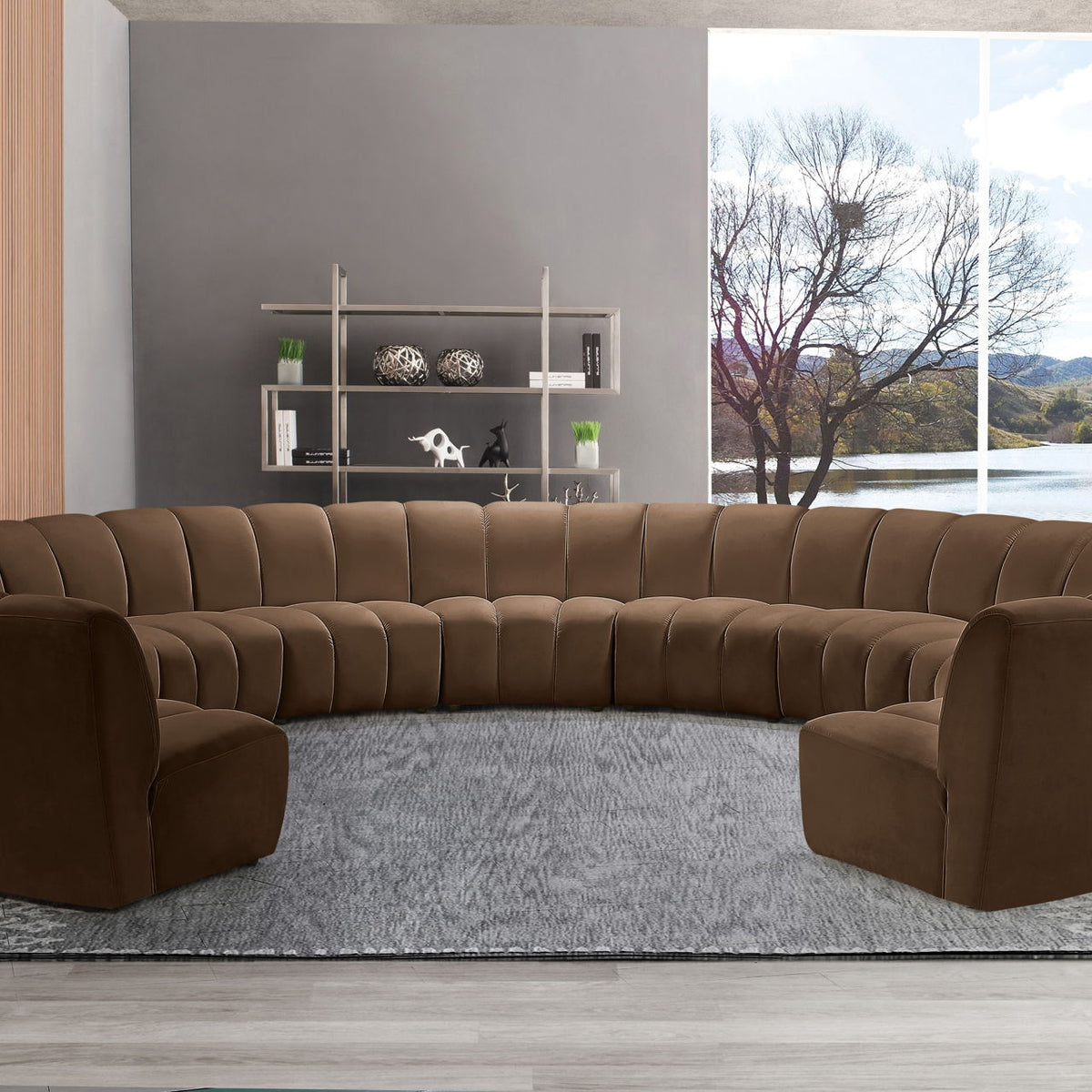Infinity - 11 Piece Velvet Modular Sectional