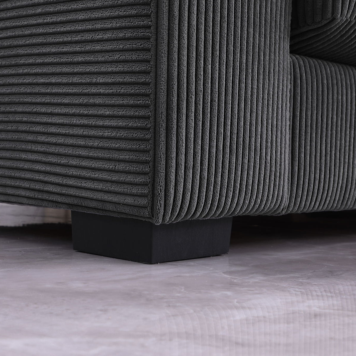 Naomi - 3 Piece Upholstered Sectional - Dark Gray