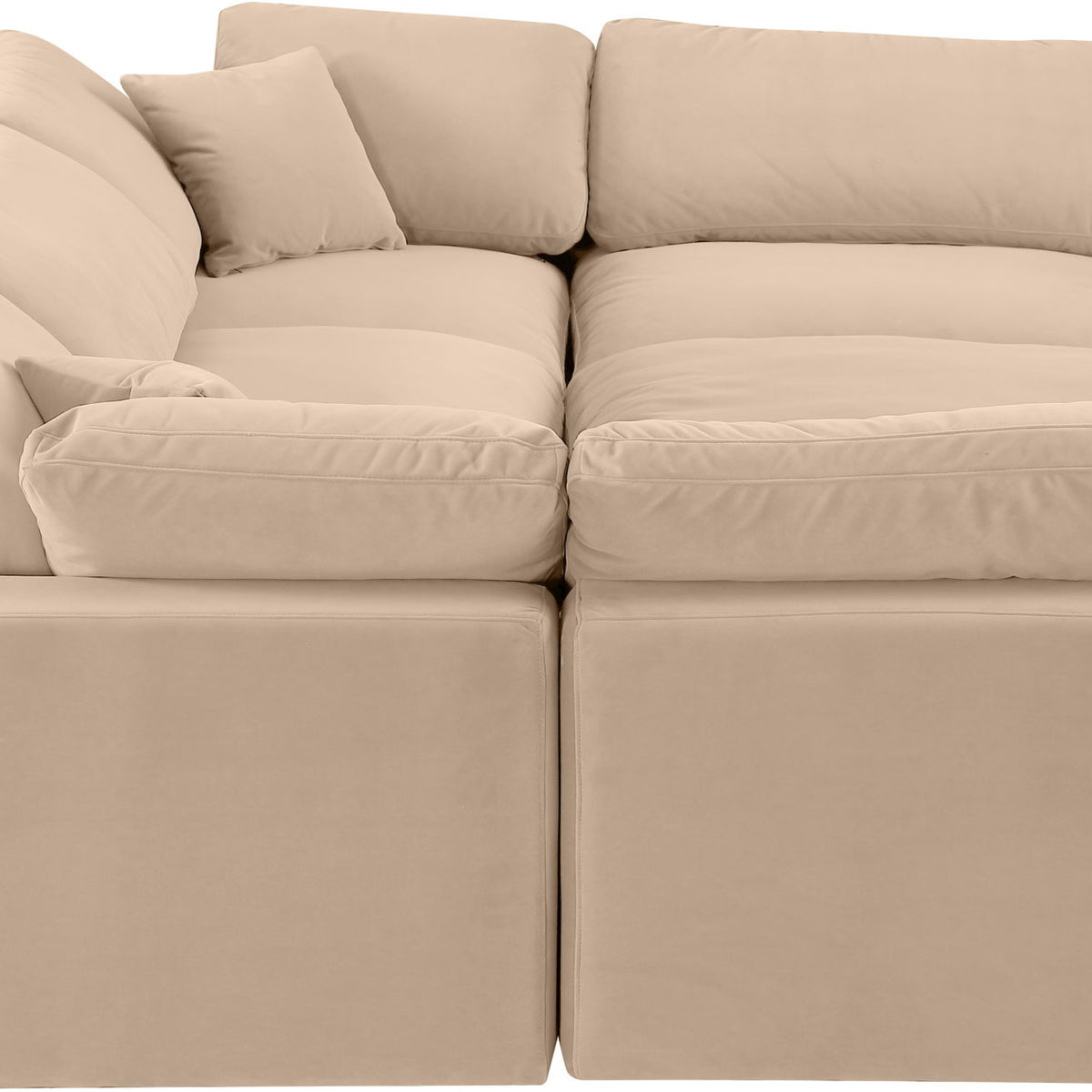 Comfy - 6 Piece Velvet Sectional