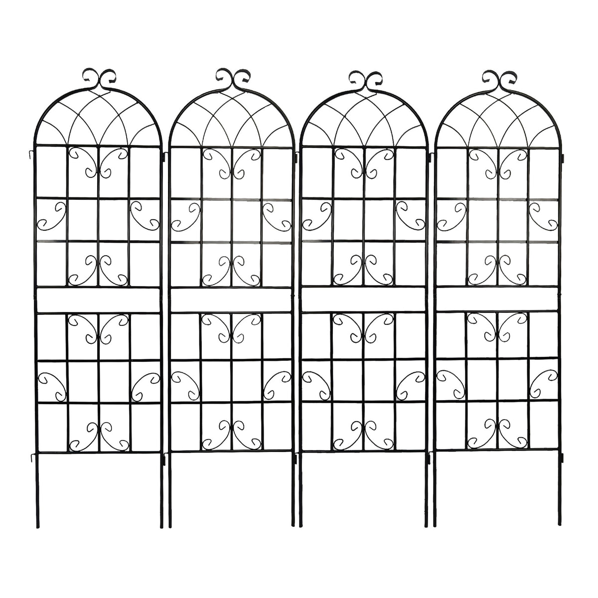 Metal Garden Rustproof Trellis For Climbing Plants Outdoor Flower Support