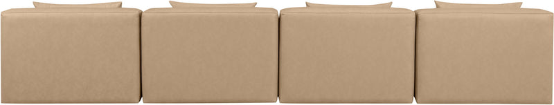 Cube - Modular 4 Piece Armless Sofa - Tan