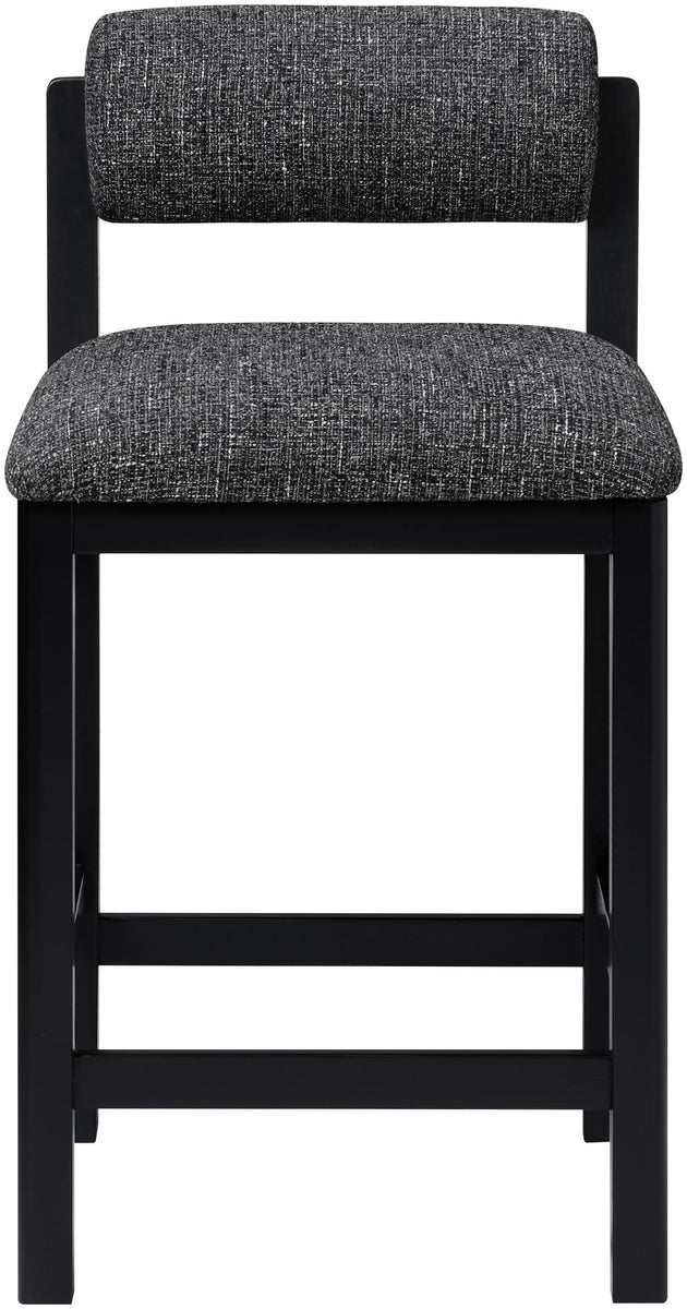 Roundhill - Fabric Counter Stool - Black Frame