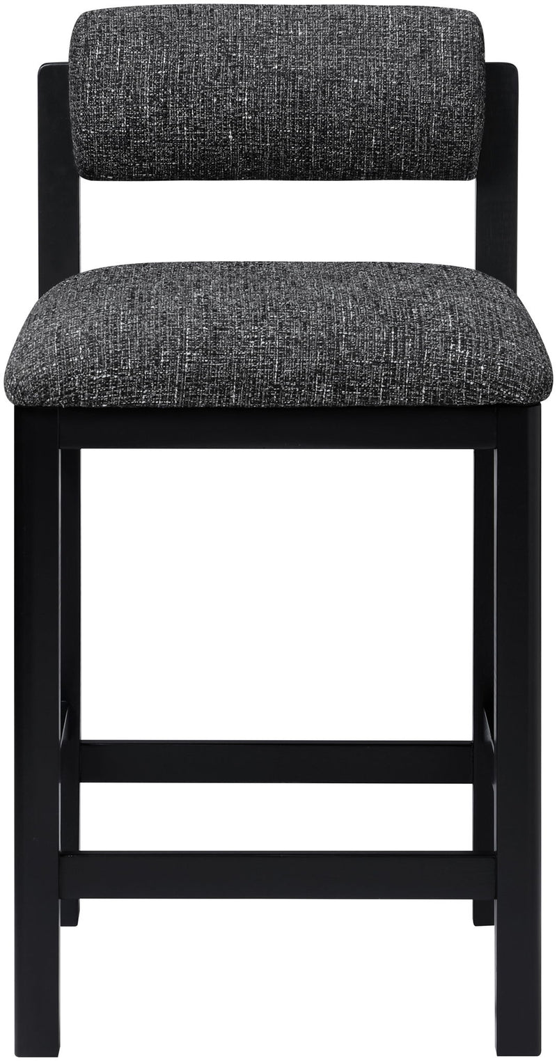 Roundhill - Fabric Counter Stool - Black Frame