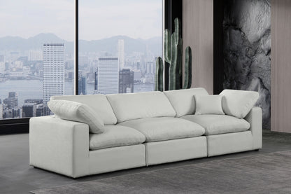 Meridian Furniture Comfy Linen Textured Fabric Sectional