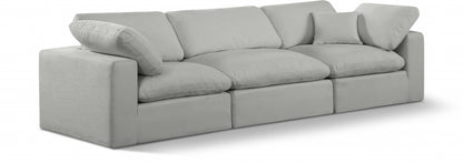 Meridian Furniture Comfy Linen Textured Fabric Sectional