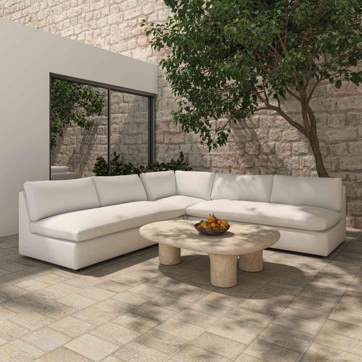 Miles - 5 Piece Outdoor Modular - White