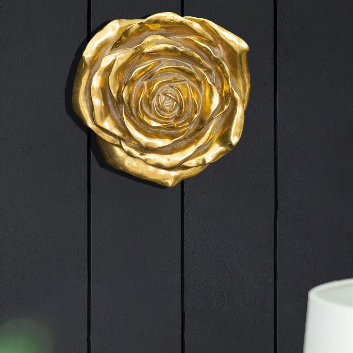 Rose Hanging Wall Accents (Set of 2) - Gold