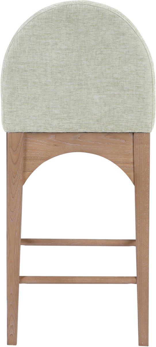 Waldorf - Chenille Stool With Natural Legs
