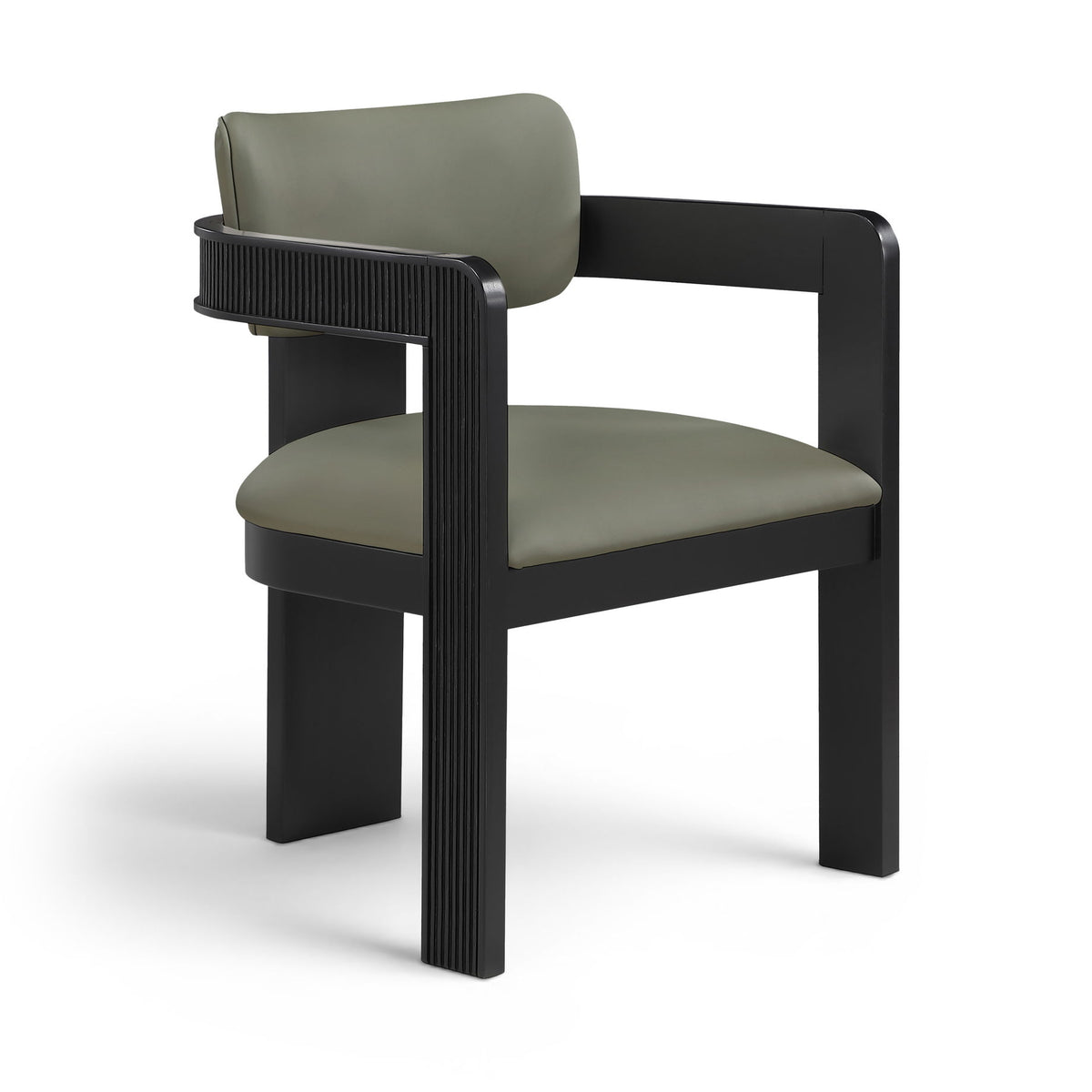 Sacha - Vegan Leather Upholstered Dining Chair With Black Base (Set of 2)