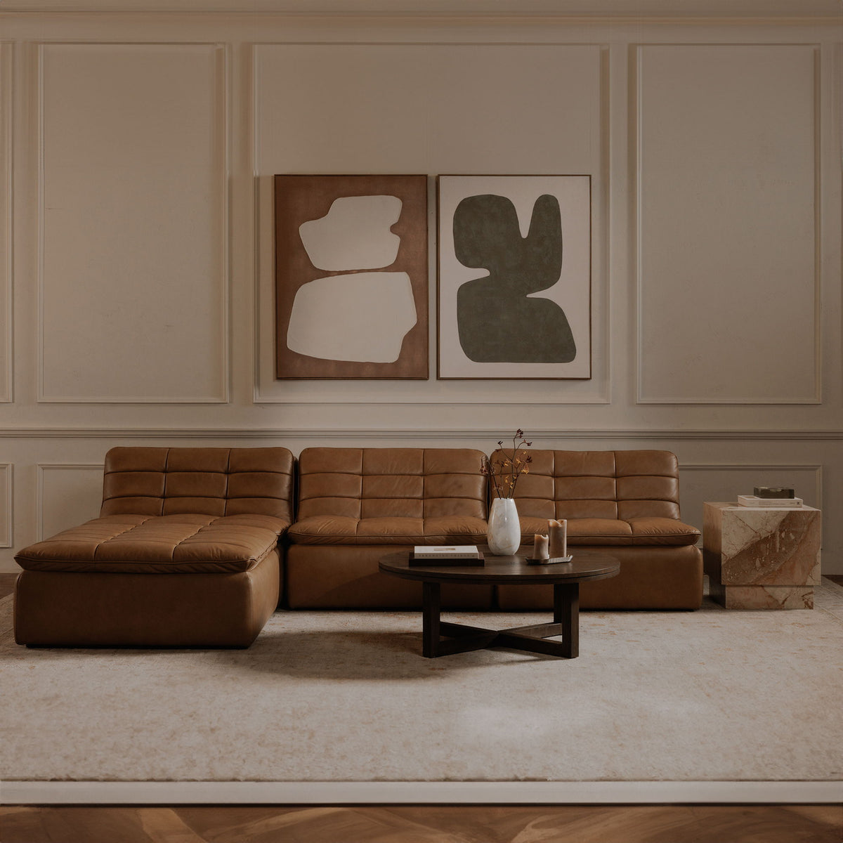 Lino - Lounge Modular Sectional - Tan