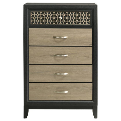 Valencia - 5-Drawer Bedroom Chest - Black