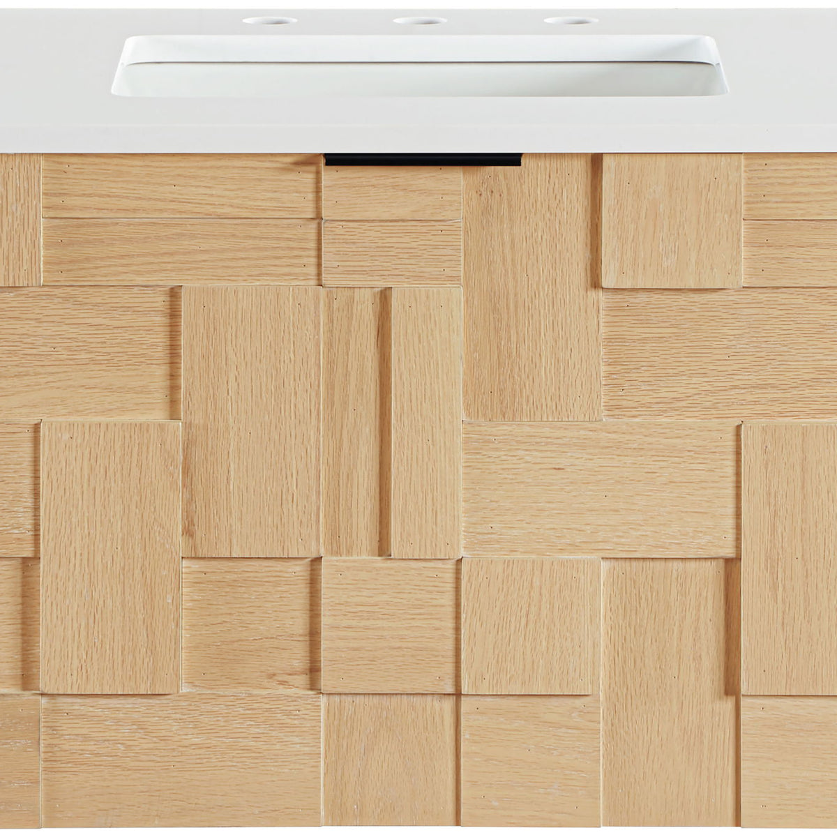 Leonardo - Engineered Stone And Solid Wood 24" Wall Mounted Bathroom Vanity