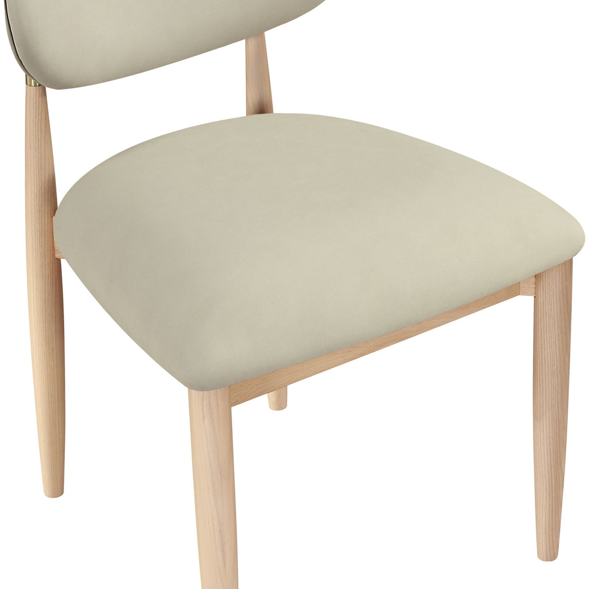 Riccio - Faux Leather Dining Side Chair (Set of 2) - Natural Frame
