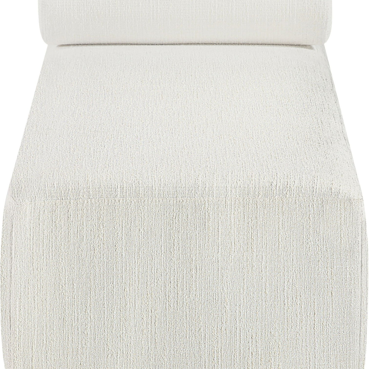 Zephyr - Linen Textured Fabric Upholstered Chaise - Painted Natural Base
