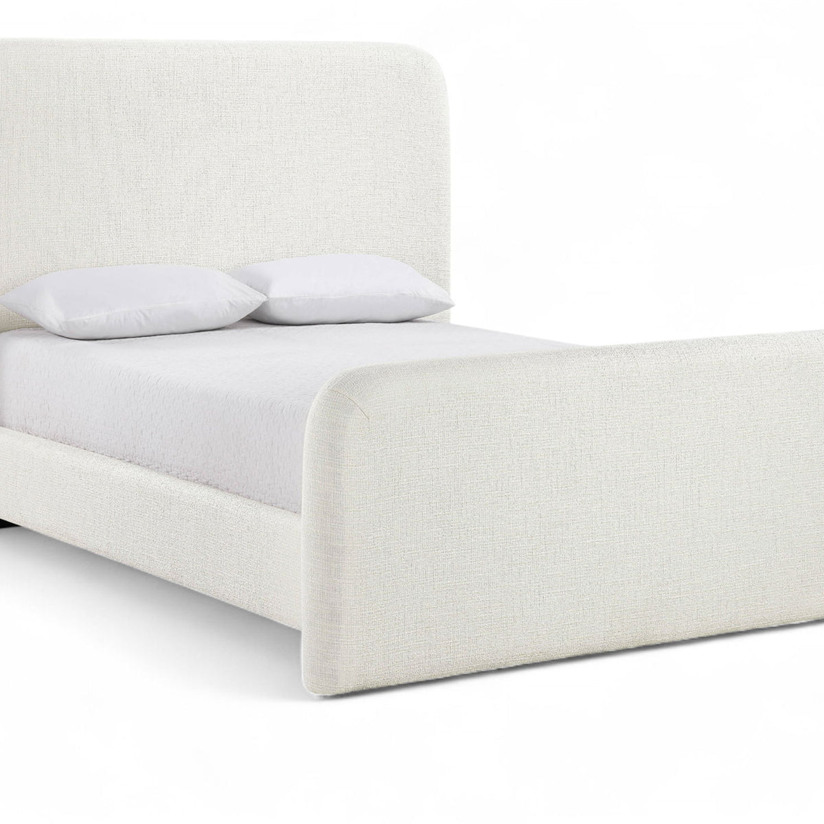 Fira - Linen Textured Fabric Upholstered Bed