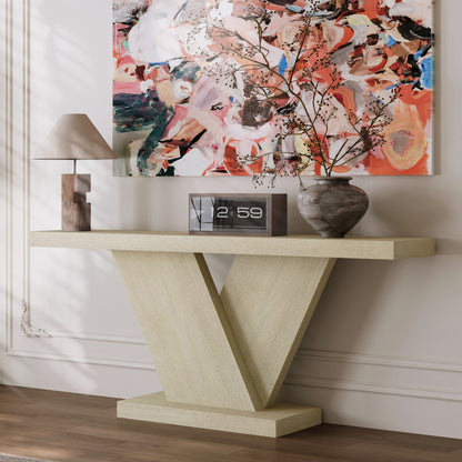 Console Table Oak 66-inch