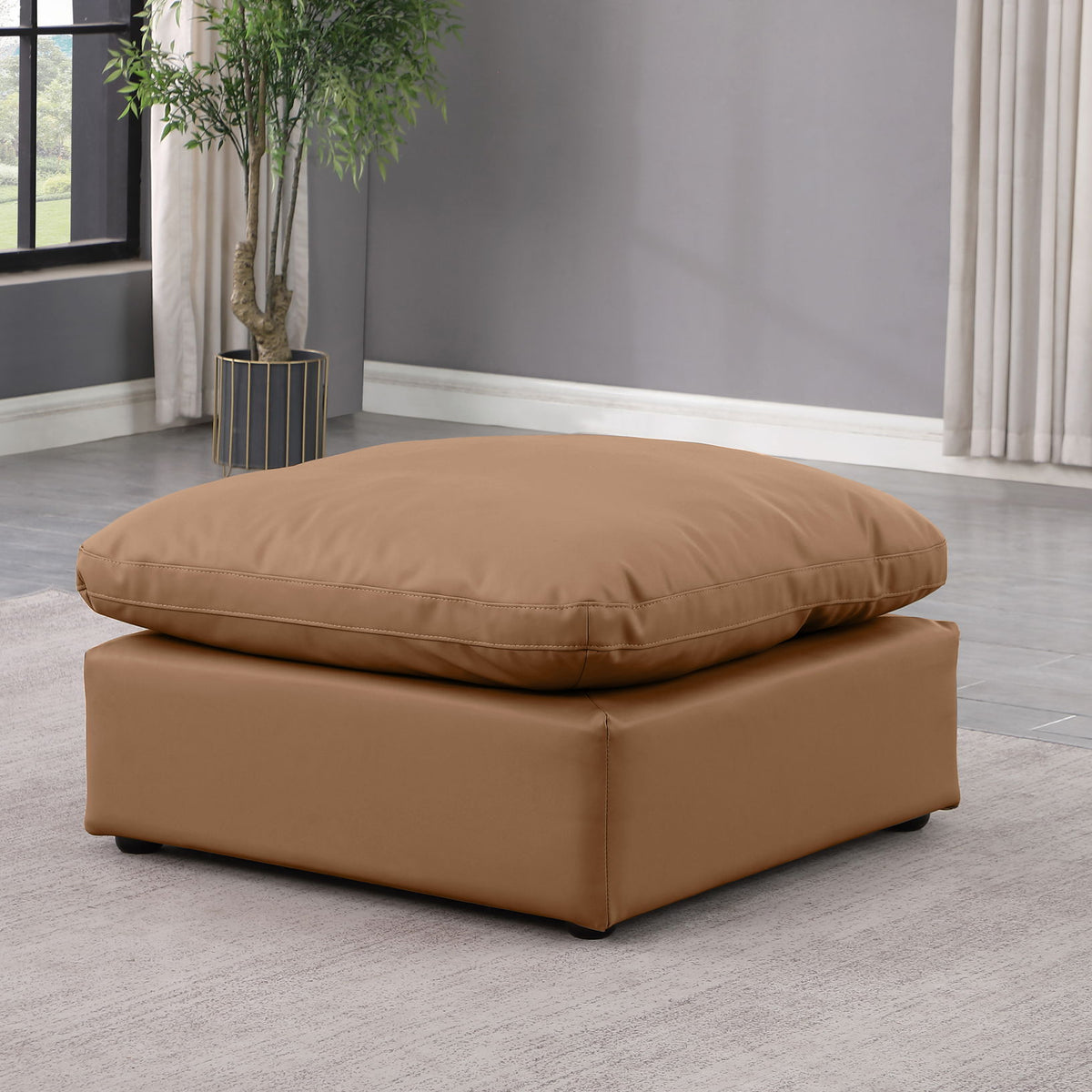 Indulge - Faux Leather Ottoman