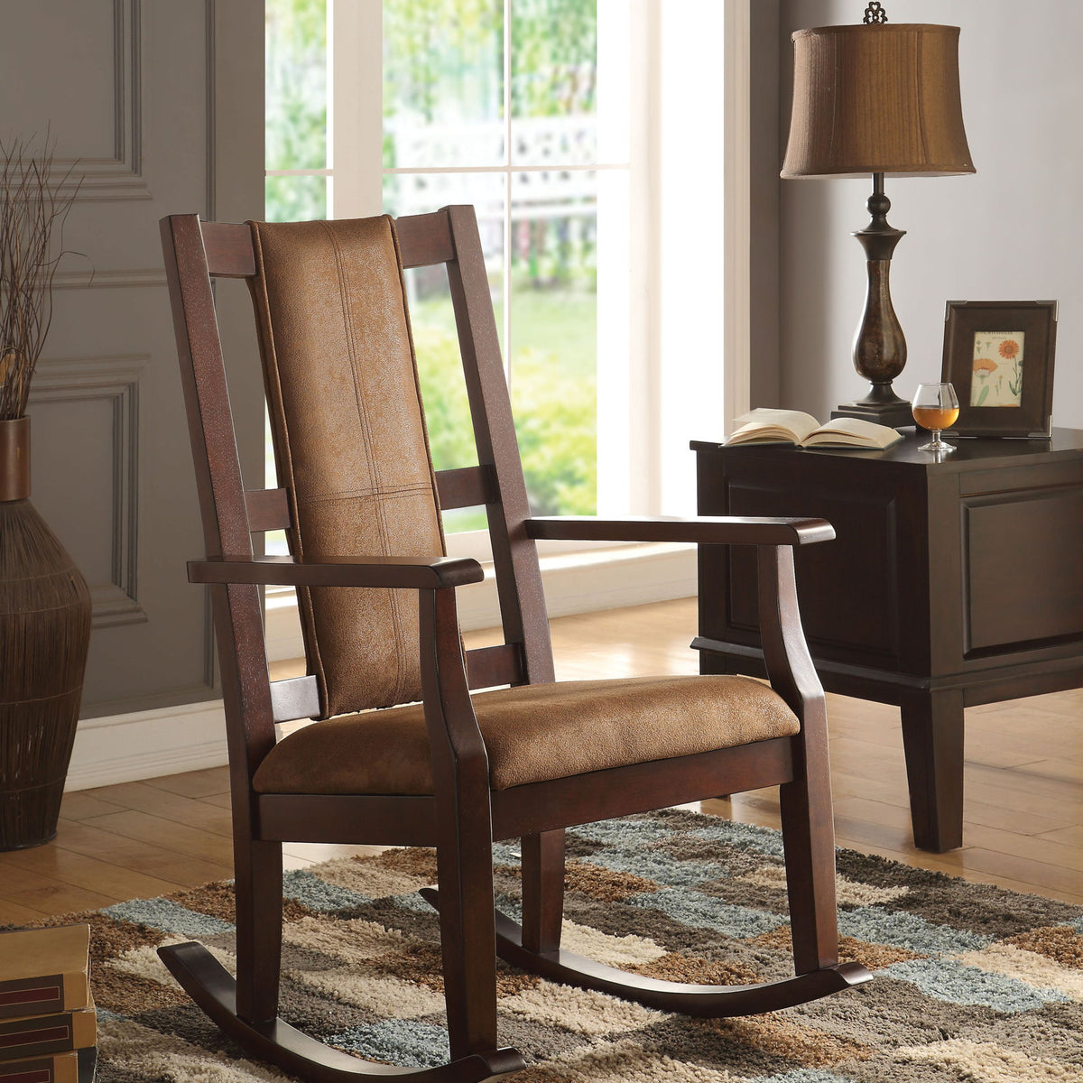 Butsea - Rocking Chair - Brown / Espresso