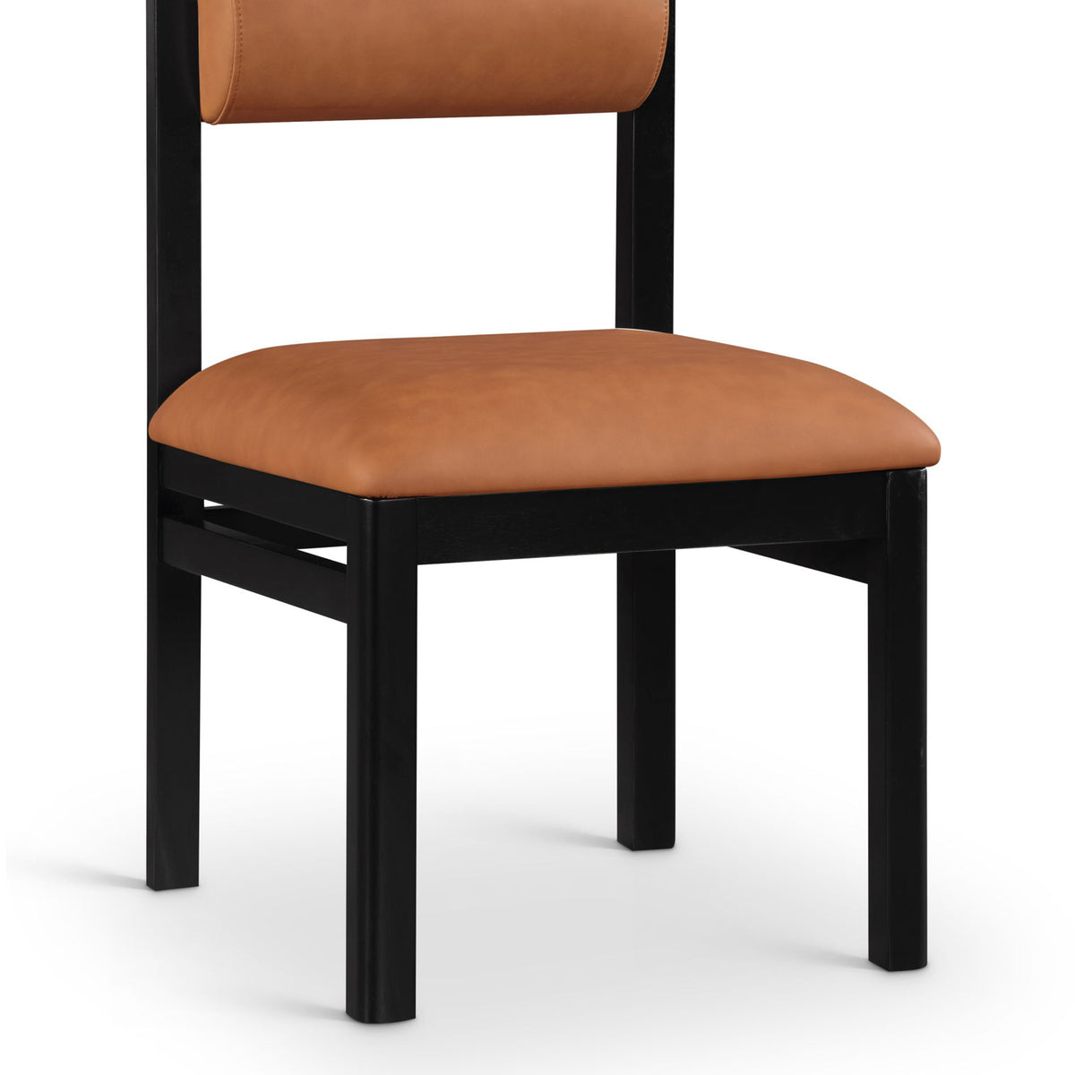 Roundhill - Faux Leather Dining Chair (Set of 2) - Black Frame