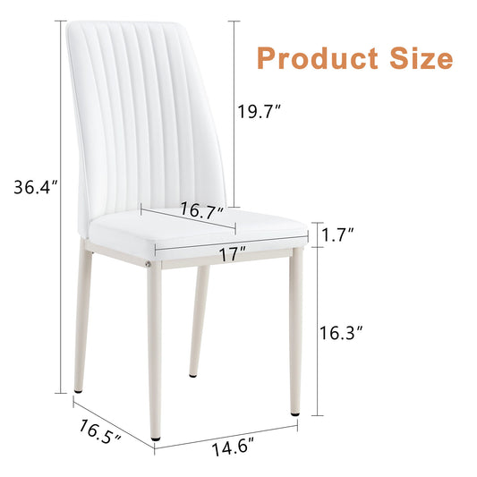 Chic Dining Chair Set With High Back