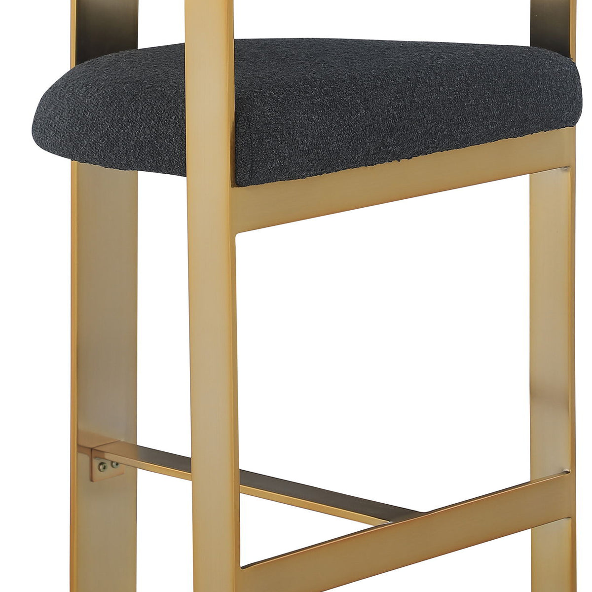 Romeo - Boucle Counter Stool With Gold Base (Set of 2)